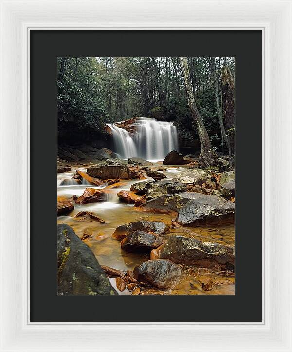 Pringle Run Falls - West Virginia - Framed Print