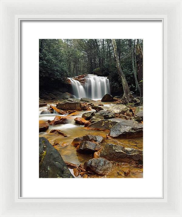 Pringle Run Falls - West Virginia - Framed Print