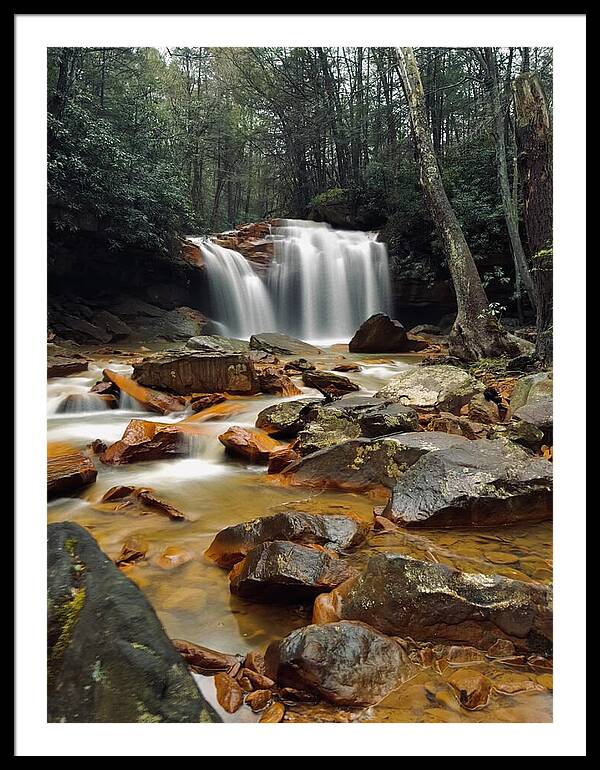 Pringle Run Falls - West Virginia - Framed Print
