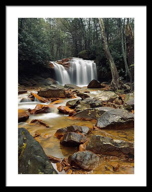 Pringle Run Falls - West Virginia - Framed Print