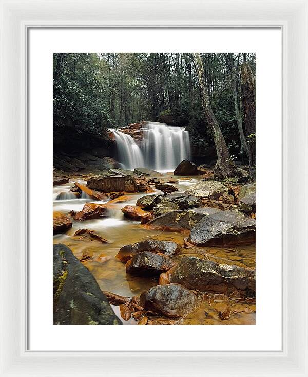 Pringle Run Falls - West Virginia - Framed Print