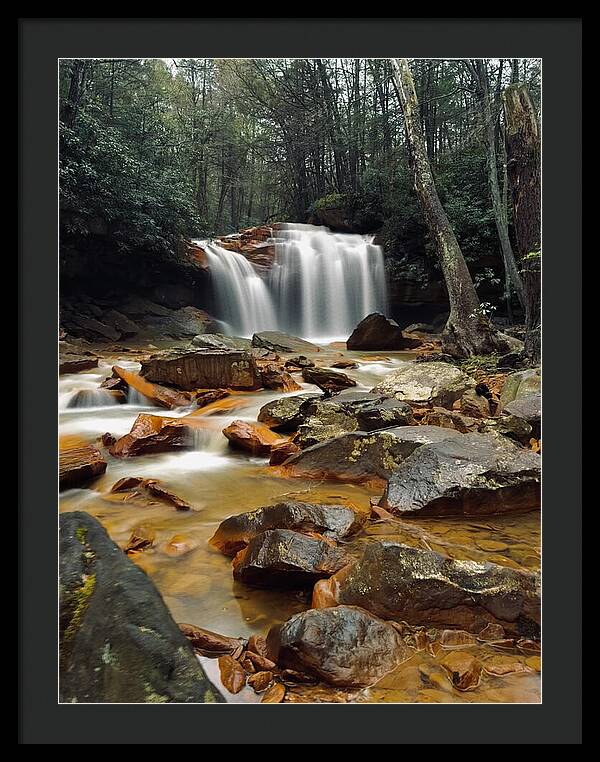 Pringle Run Falls - West Virginia - Framed Print