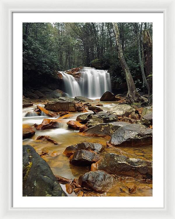 Pringle Run Falls - West Virginia - Framed Print