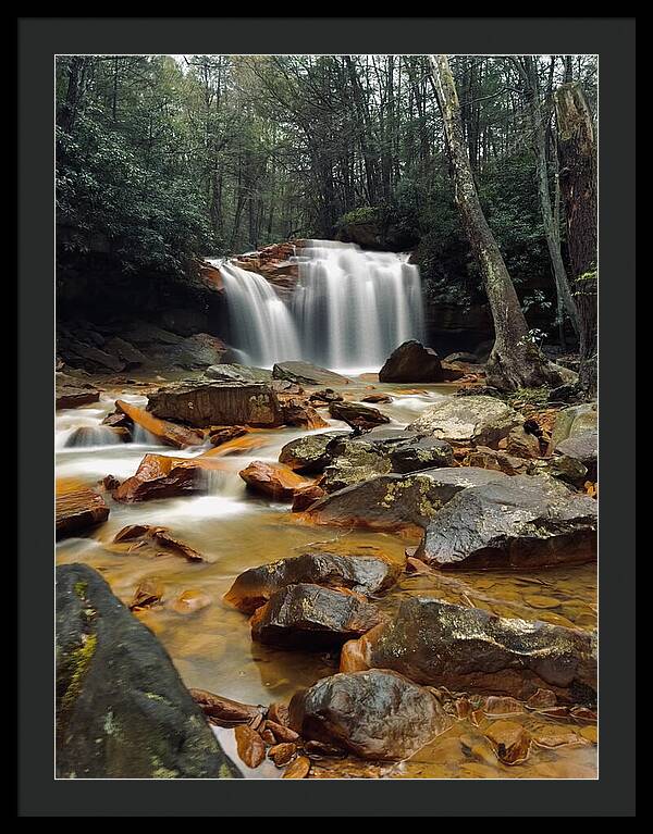 Pringle Run Falls - West Virginia - Framed Print