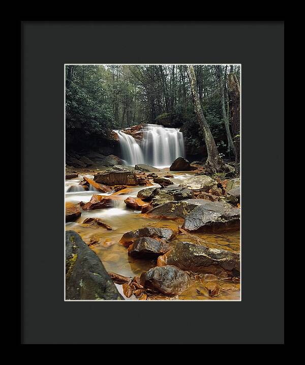 Pringle Run Falls - West Virginia - Framed Print