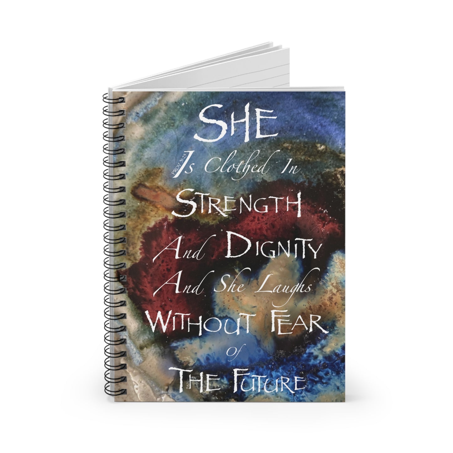 She Is Clothed In Strength | Spiral Notebook - Ruled Lines