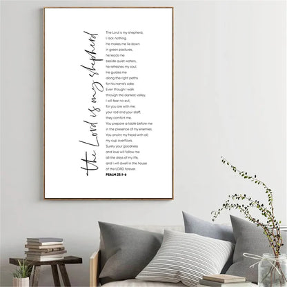 Psalm 23 Scripture Poster Print