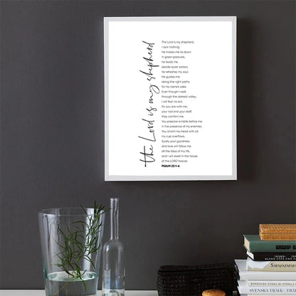 Psalm 23 Scripture Poster Print