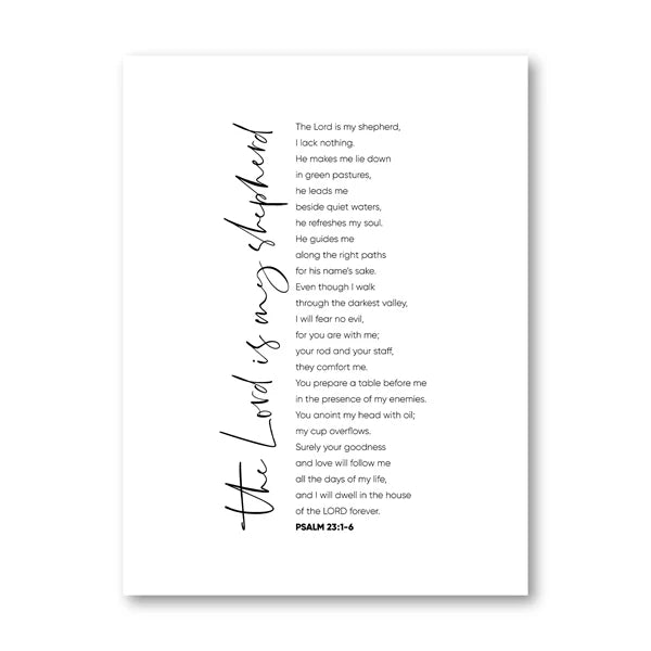 Psalm 23 Scripture Poster Print