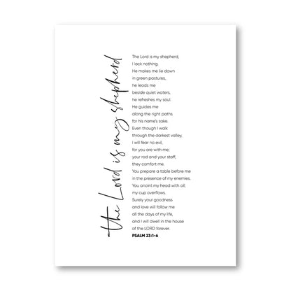 Psalm 23 Scripture Poster Print