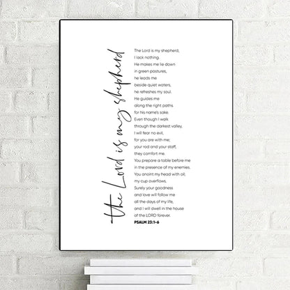 Psalm 23 Scripture Poster Print