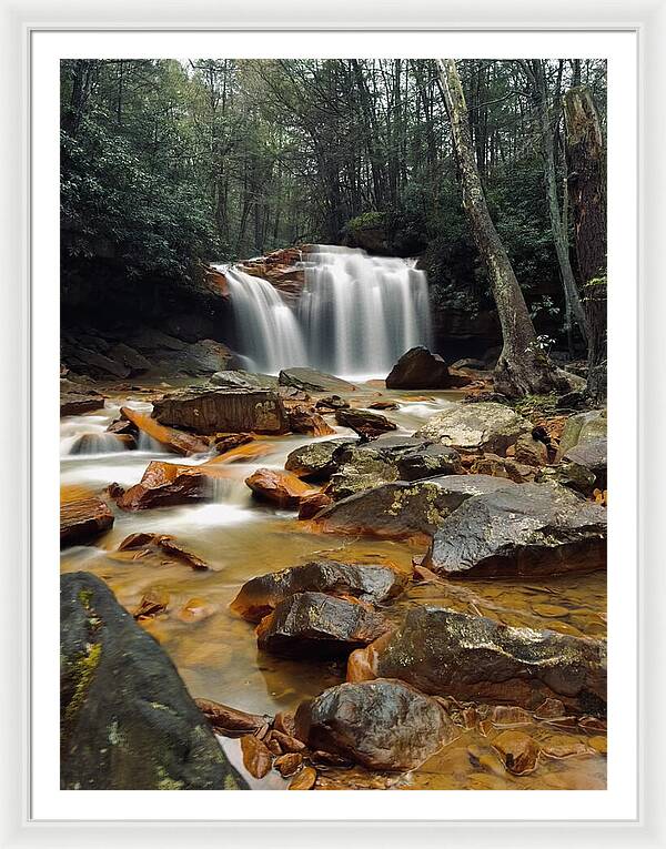 Pringle Run Falls - West Virginia - Framed Print