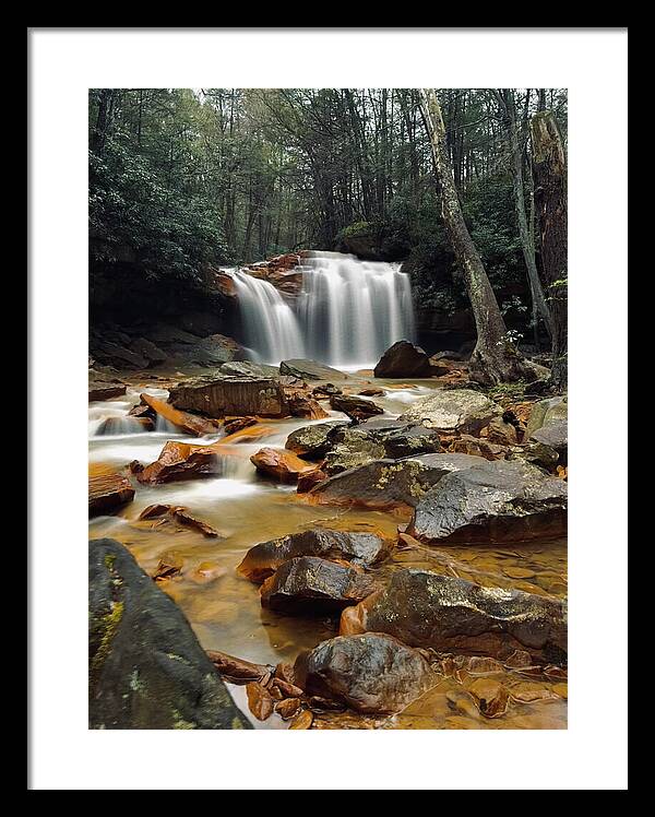 Pringle Run Falls - West Virginia - Framed Print