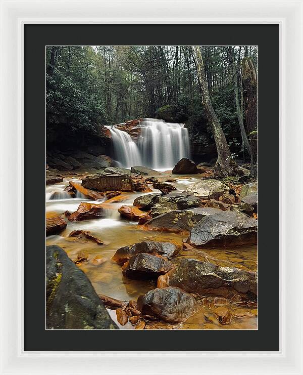 Pringle Run Falls - West Virginia - Framed Print