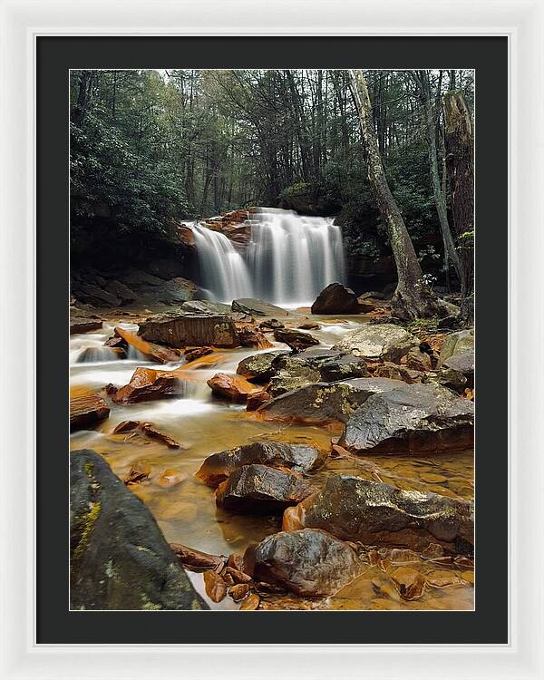 Pringle Run Falls - West Virginia - Framed Print