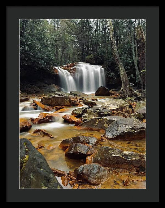 Pringle Run Falls - West Virginia - Framed Print