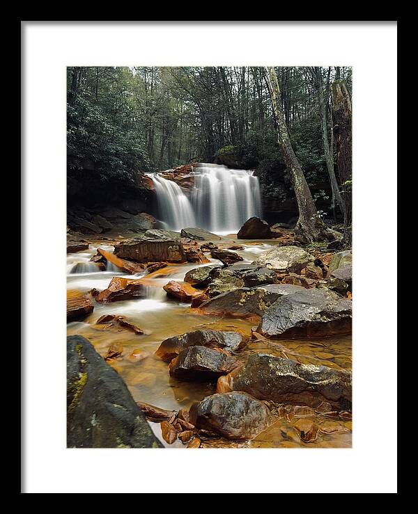 Pringle Run Falls - West Virginia - Framed Print