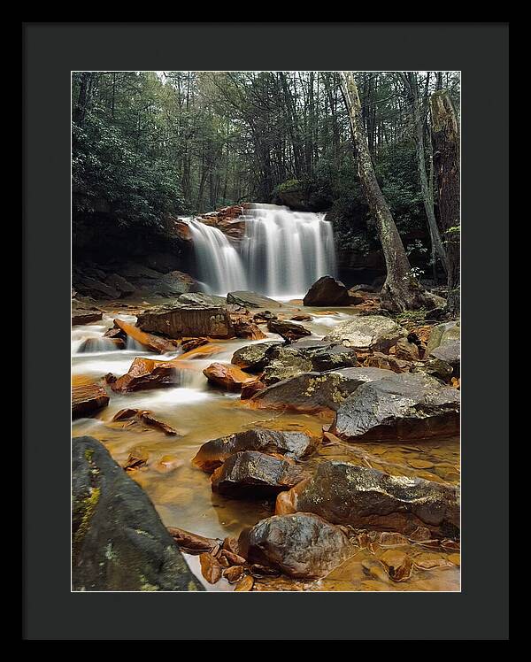 Pringle Run Falls - West Virginia - Framed Print