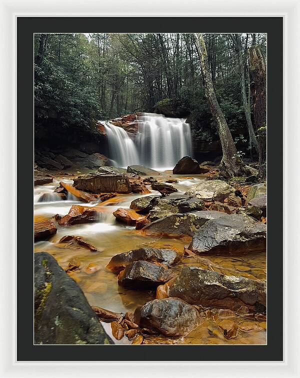 Pringle Run Falls - West Virginia - Framed Print