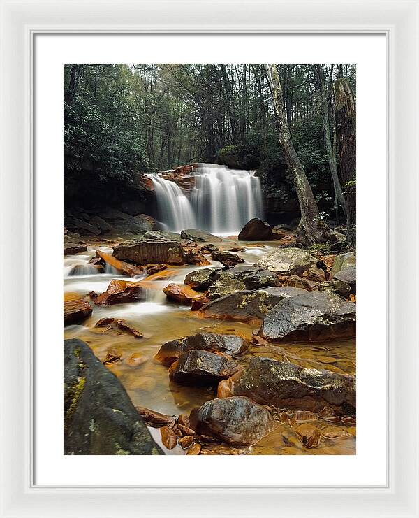 Pringle Run Falls - West Virginia - Framed Print