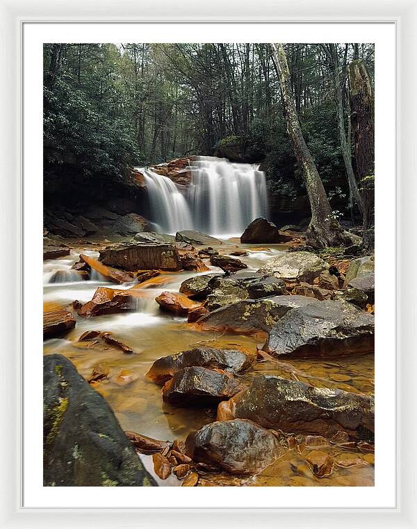 Pringle Run Falls - West Virginia - Framed Print