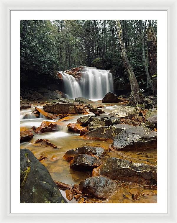 Pringle Run Falls - West Virginia - Framed Print