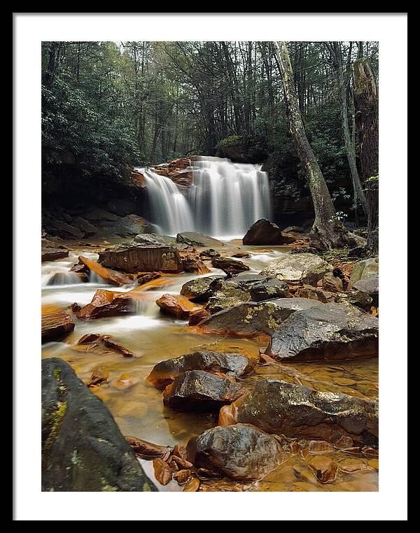 Pringle Run Falls - West Virginia - Framed Print