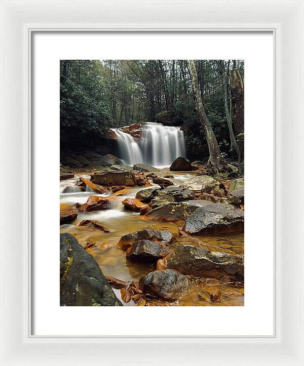 Pringle Run Falls - West Virginia - Framed Print